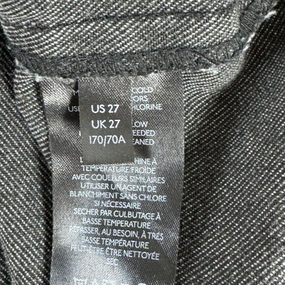 We the Free East Of Eden Black Wash Paper Bag Waist Mini Skirt Sz 27 - Picture 7 of 9